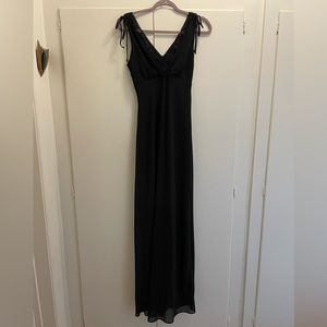 Y2K Jody Of California Black Maxi Tie Strap Maxi Dress